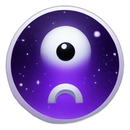 a purple portal to another galaxy sticker