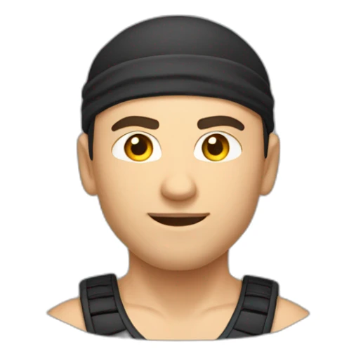 male Ninja Warrior athlete of Caucasian descent sticker