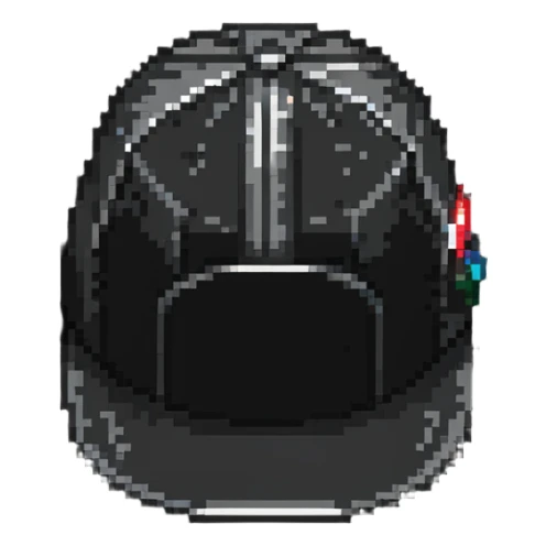 cap with the back visible sticker