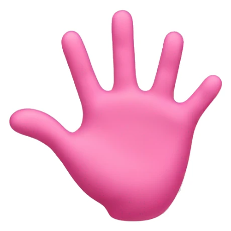 Pink heart hand emoji sticker