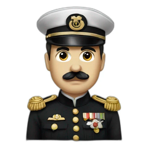 charlie chaplin with uniform dictator little mustache sticker