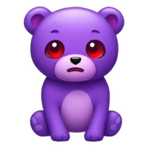 purple Gloomy bear with red eyes sticker
