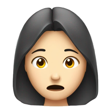 frustrated woman with hands on her head, ASIAN sticker