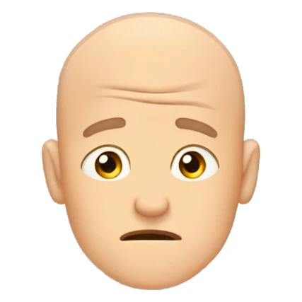 facepalm emoji middle age man with shaved head and 2 days growth/stubble sticker