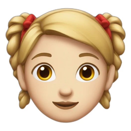 A girl with two red ponytails sticker