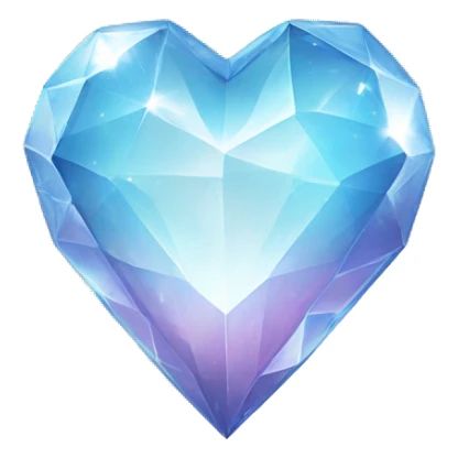 crystal heart sticker