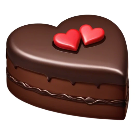 Gateau au chocolat en forme de cœur  sticker