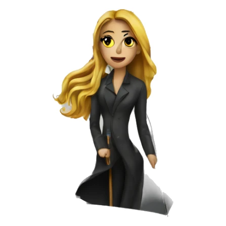 smoke women long hair umbrella sticker