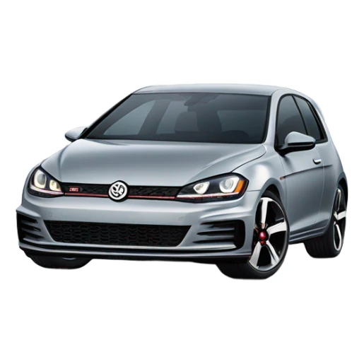 Grey golf gti in the snow sticker