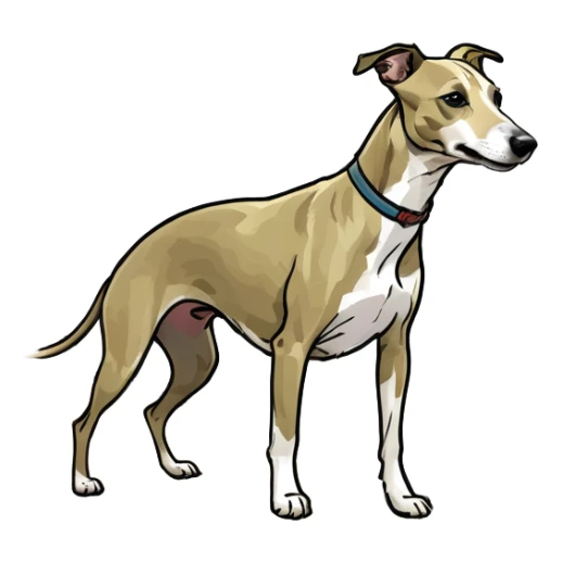 Whippet dog holding climbing a mountain sticker
