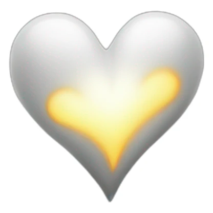white heart with black flash emoji sticker