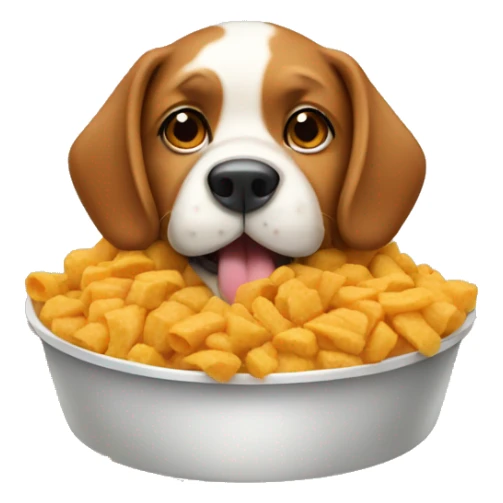 Dog in food sticker