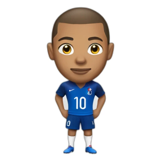 mbappe with the france shirt sticker