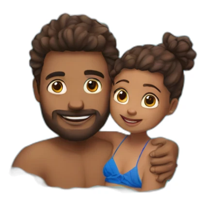 Me and my daughter in the pool sticker