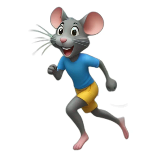 a rat running trails on Reunion Island sticker