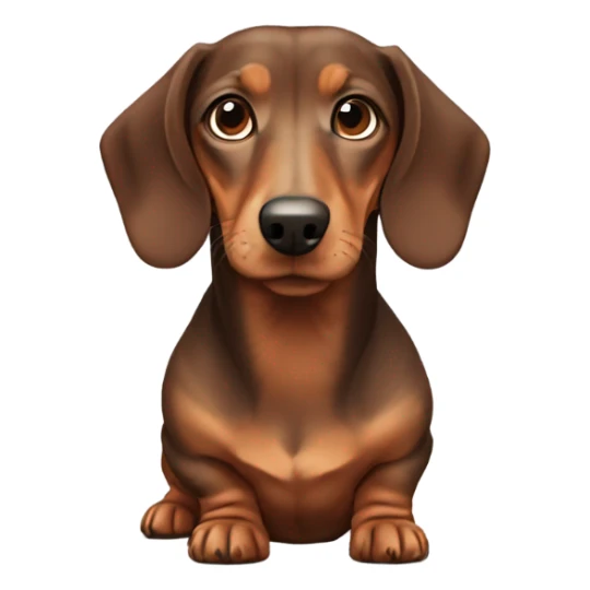 weenie dog sitting from the side pov (brown short hair) sticker