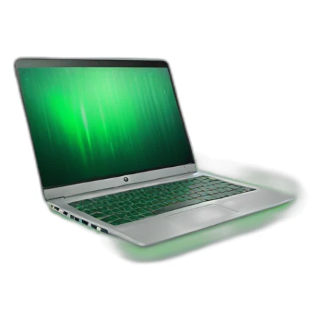 Hp Laptop with Green Lights in Keyboard sticker