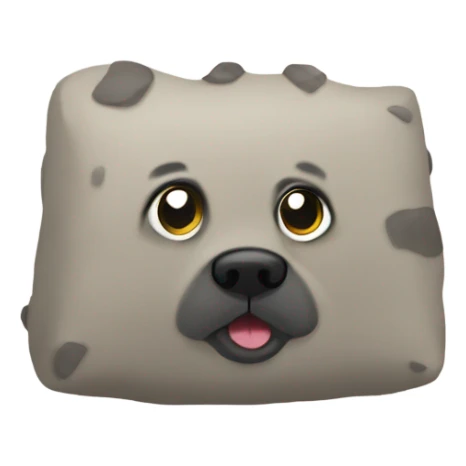 Pet rock dog with pillow sticker