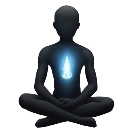 strong spiritual aura emits from human silhouette  sticker