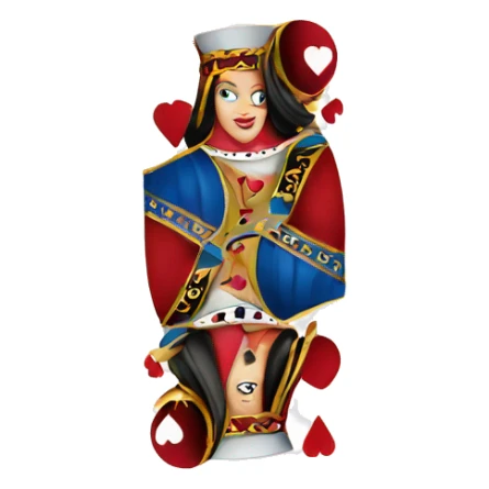 Queen of hearts playing card sticker