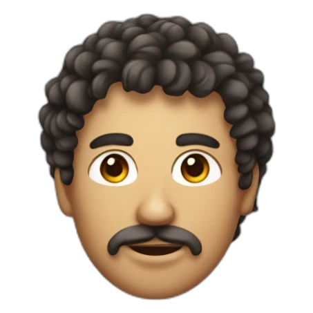 Curly man with an eyepatch and a braid by the side of his face sticker