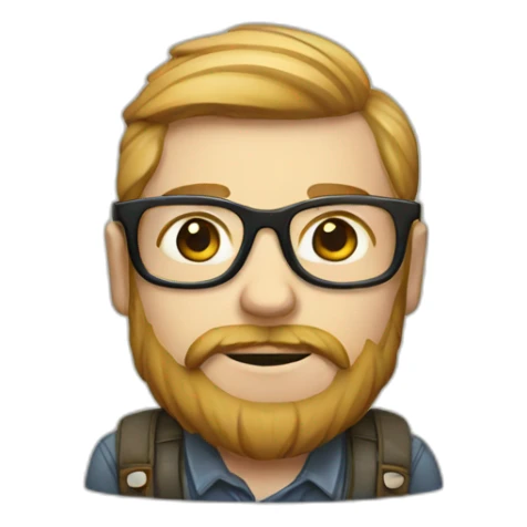 hipster user badge sticker