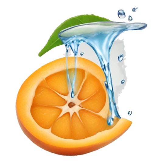A SINGLE apricot slice water dripping on it NO DISH high quality sticker