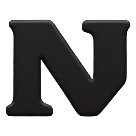 Letter M with black color sticker