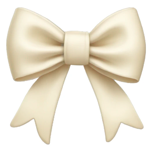 cream bow sticker