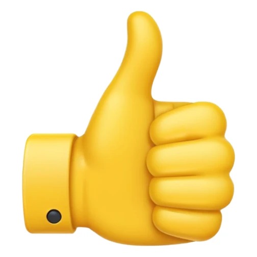 thumbs up emoji, positive and bold sticker