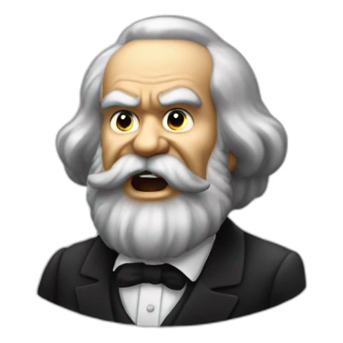 karl marx screams in the phone sticker
