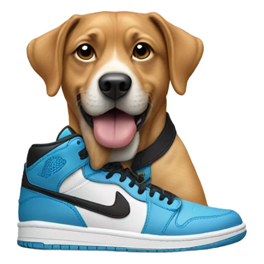 Dog wearing air Jordans sticker