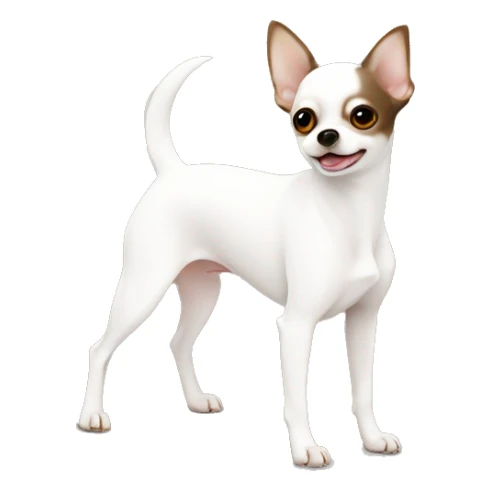 White Chihuahua with brown eyes ￼ sticker