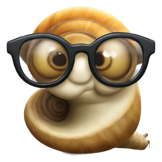 Snail with glasses sticker