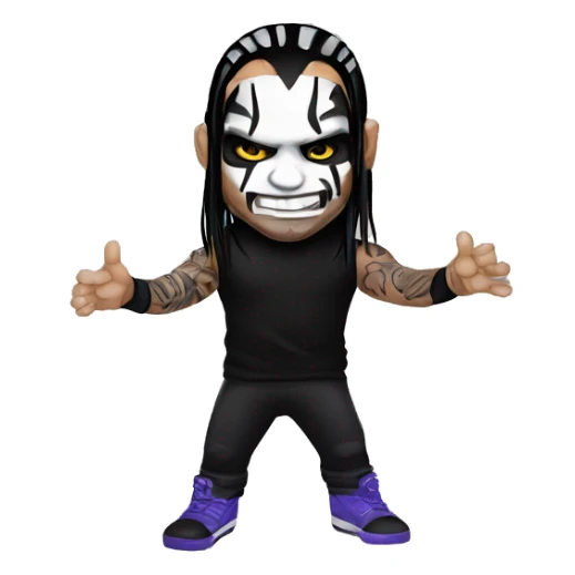 Jeff Hardy with face paint doing his famous pose  sticker