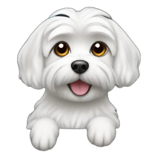 Maltese dog in car driving sticker