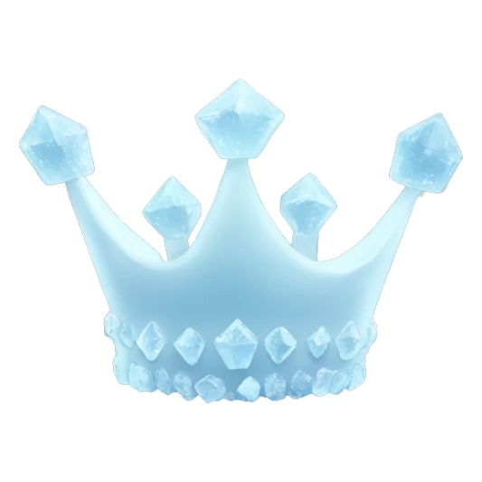 a crown made out of ice crystals sticker