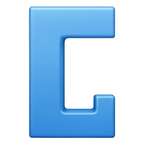 capital letter "L" printed in blue color square shape in center sticker