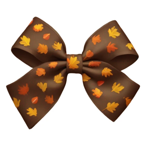 Hair bow with Thanksgiving pattern sticker