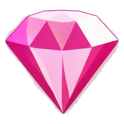 A pink diamond that looks cartoonish sticker
