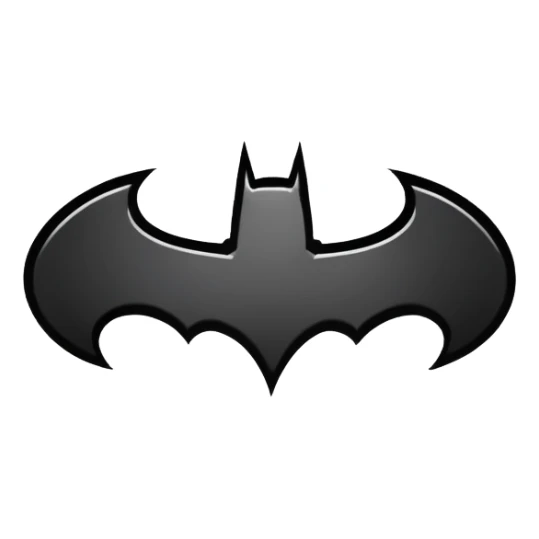 Batman logo in black and white sticker