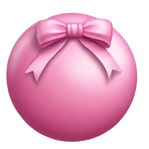 Boule à facette avec un noeud rose en haut à droite  sticker