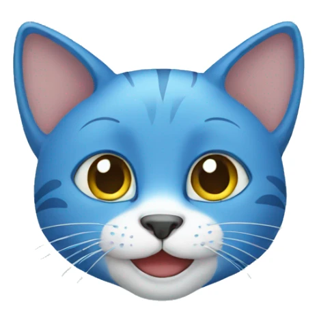 Blue cat sticker