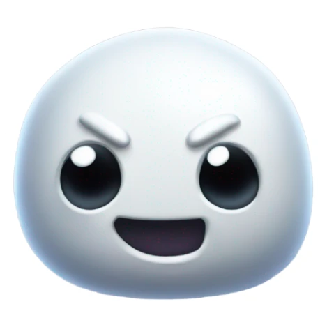 Small white Fortnite sprite ghost squishy with two small arms and legs sticker