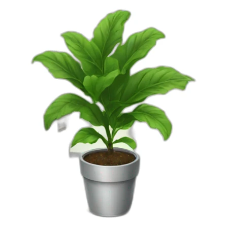 Office with a Little plant on up  sticker