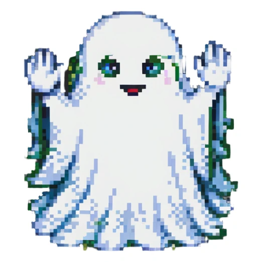 ghost waving, similar to Slack emoji spirit-wave sticker