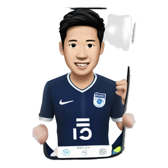 son heung min with a samsung s23 phone sticker