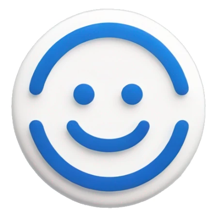 A blue circle with white thick inside it sticker