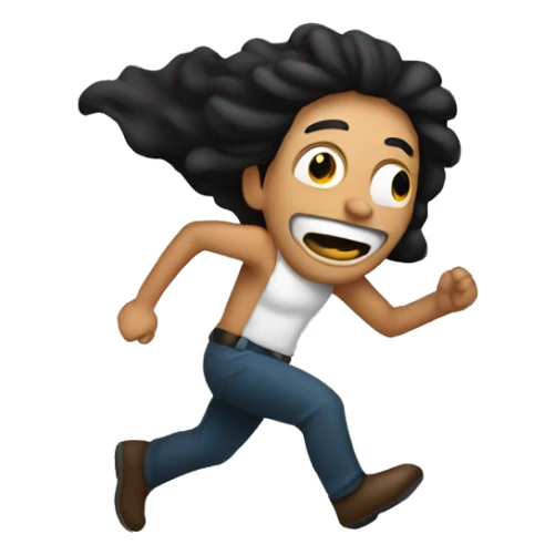 person from mexico running from a thief sticker