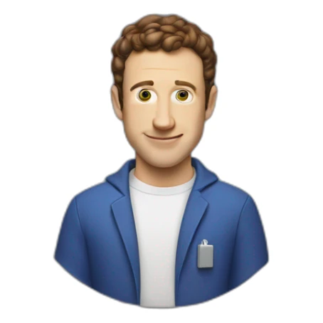 Mark Zuckerber in costums make a traction sticker